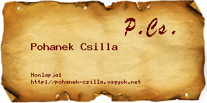 Pohanek Csilla névjegykártya