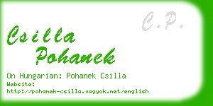 csilla pohanek business card